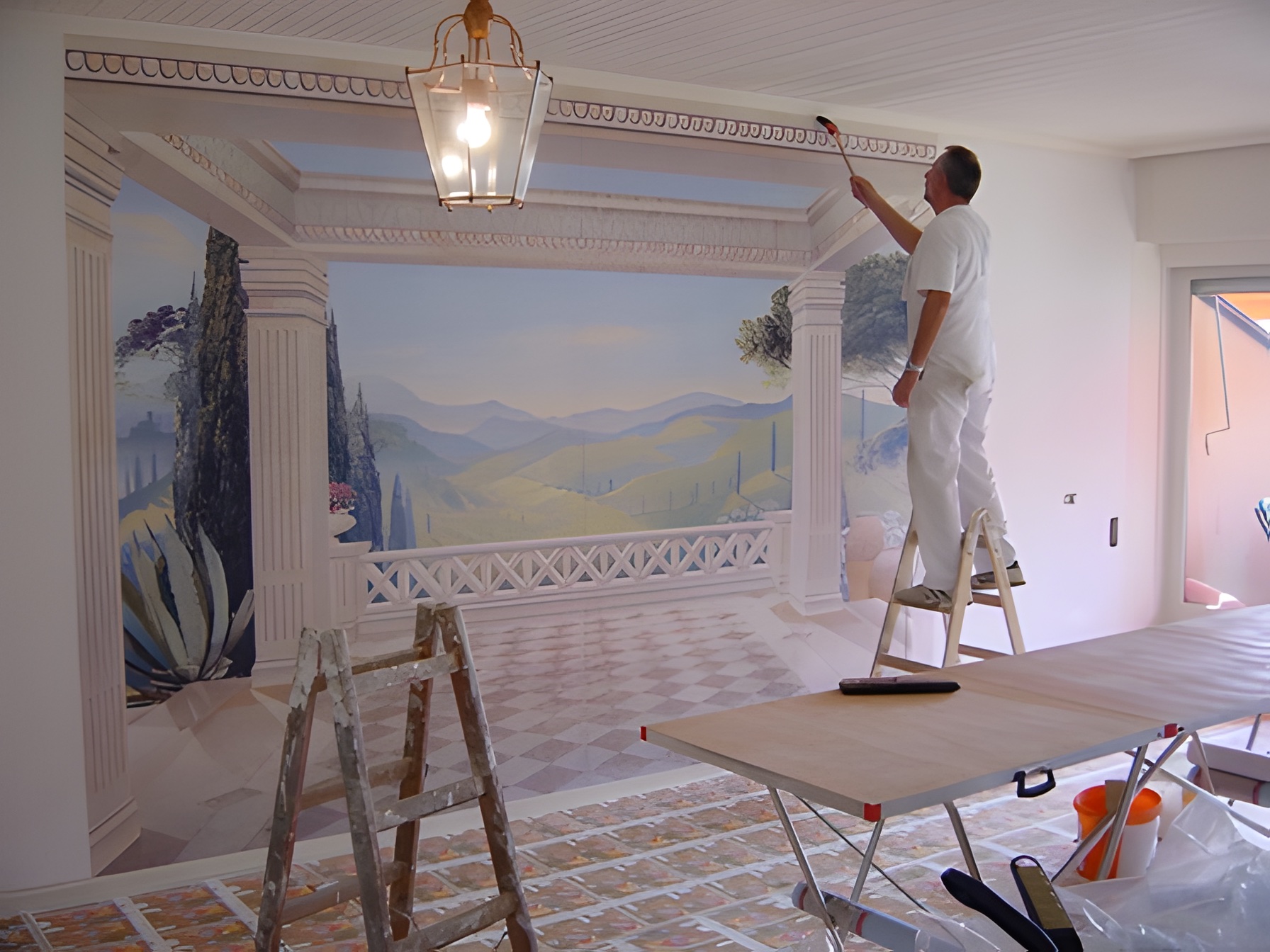 Fototapete in einem Ferienhaus am Lago Maggiore